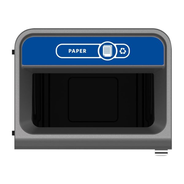 Rubbermaid Configure Recycling Bin with Paper Recycling Label Blue 125L - Image 2