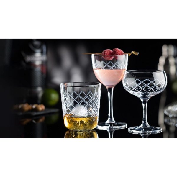 Utopia Raffles Diamond Nick and Nora Glasses 170ml (Pack of 6) - Image 2