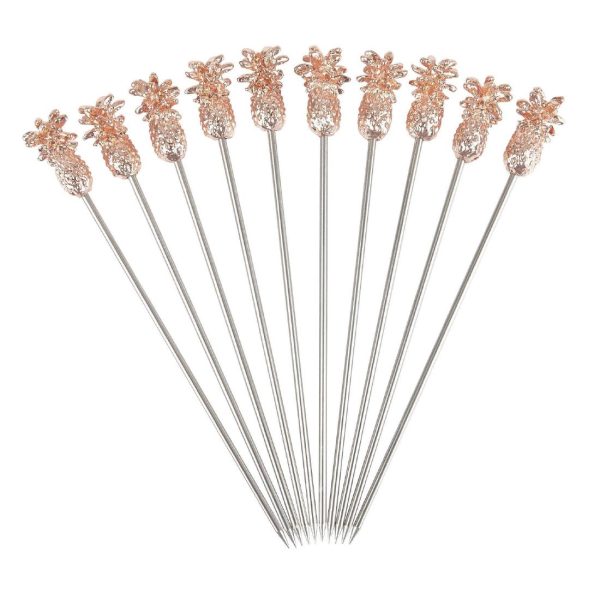 Beaumont Pineapple Garnish Pick Copper Plated (Pack of 10) - Image 4
