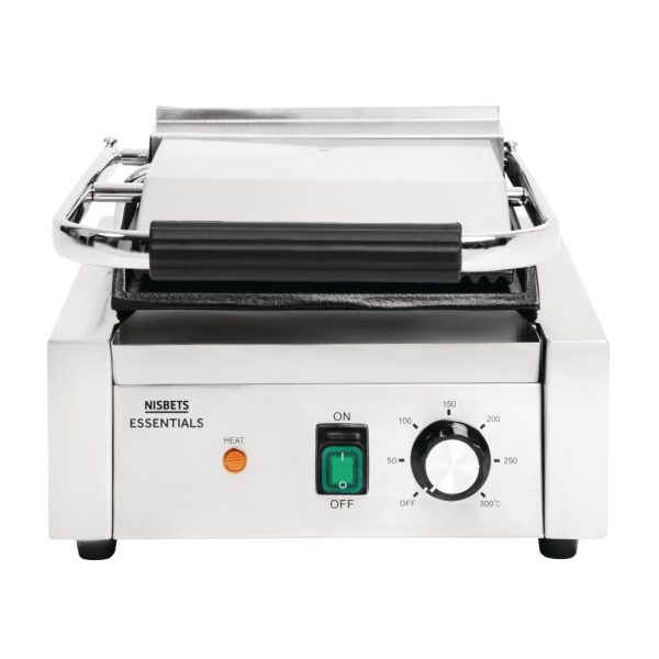 Nisbets Essentials Contact Grill Ribbed Top - Image 2