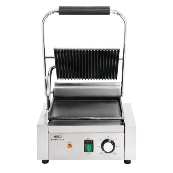 Nisbets Essentials Contact Grill Ribbed Top - Image 3