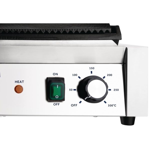 Nisbets Essentials Contact Grill Ribbed Top - Image 10