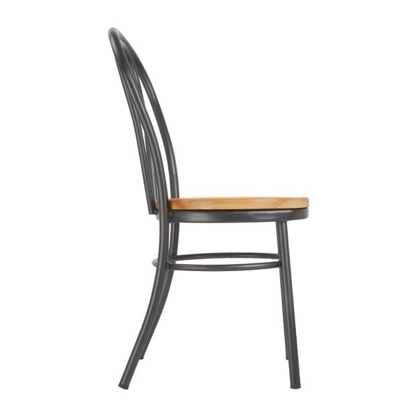 Bolero Clarisse Side Chairs Metallic Grey (Pack of 2) - Image 3