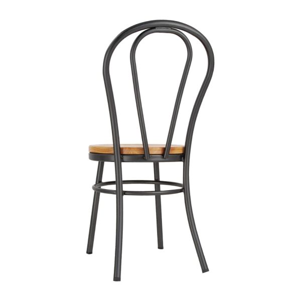 Bolero Clarisse Side Chairs Metallic Grey (Pack of 2) - Image 4