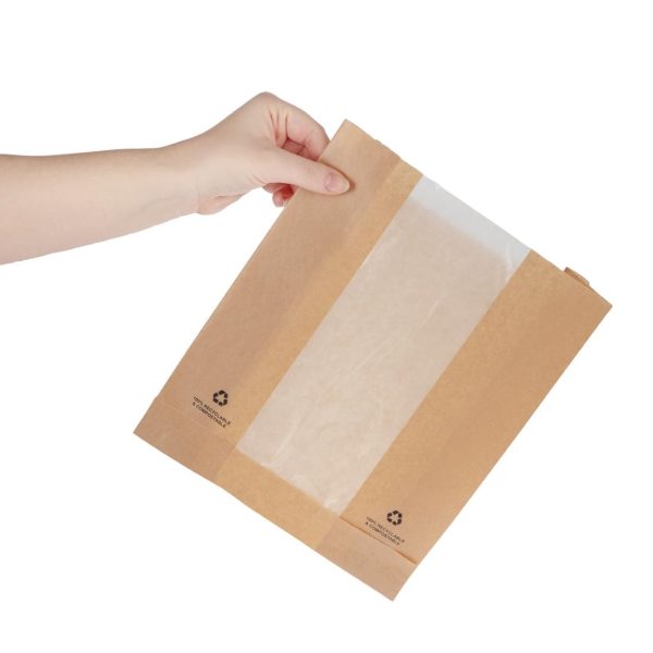 Fiesta Compostable Food Bags with Glassine Windows (Pack of 1000) - Image 5