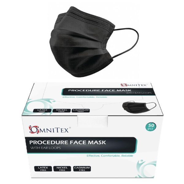Black Type IIR Front of House Face Masks (Pack of 50) - Image 2