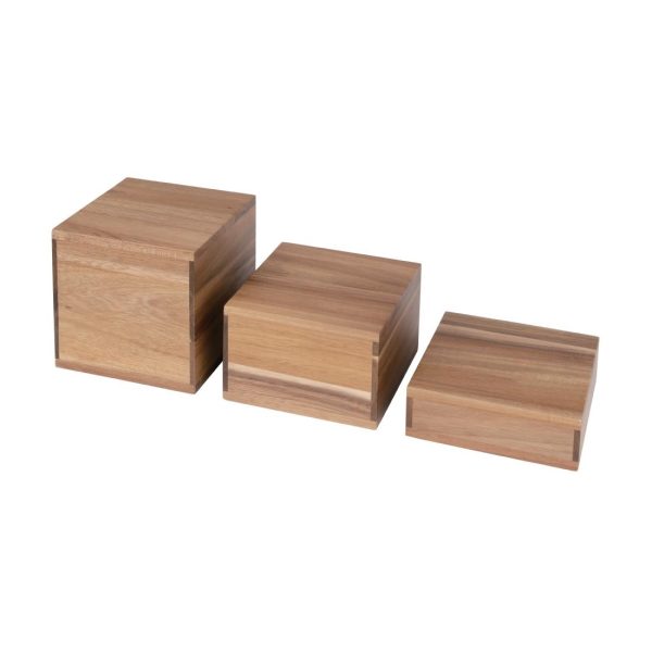 Olympia Acacia Riser Blocks 50/100/150(H)mm (Set of 3) - Image 2