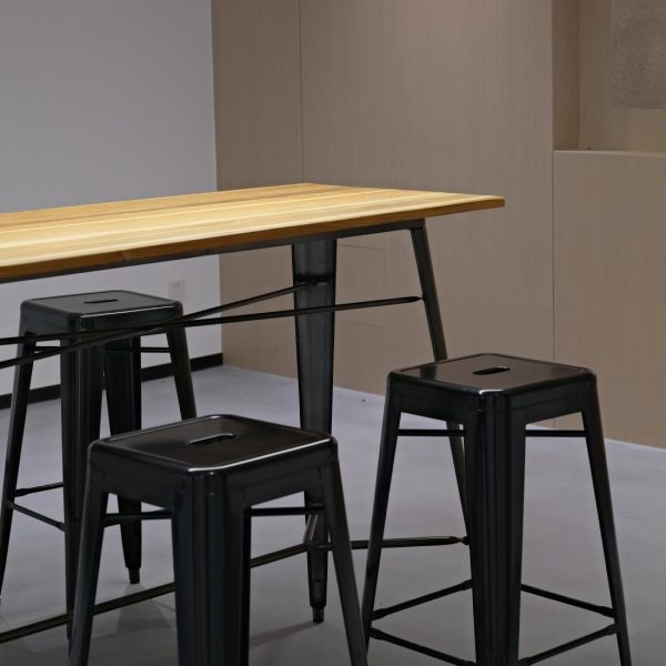 Bolero Bistro Steel High Stool Black (Pack of 4) - Image 7