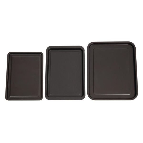 Nisbets Essentials Non Stick Baking Trays (Pack of 3) - Image 2