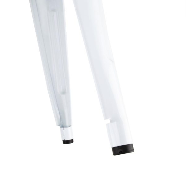 Bolero Bistro Low Stools with Wooden Seatpad White (Pack of 4) - Image 5