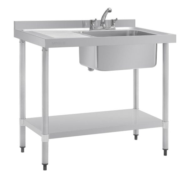Vogue Single Sink Left Hand Drainer 1000mm