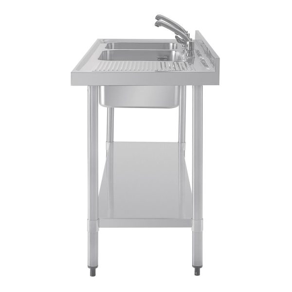 Vogue Double Sink Right Hand Drainer 1500mm - Image 7