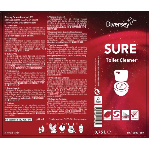 SURE Toilet Cleaner Ready To Use 750ml - Image 2