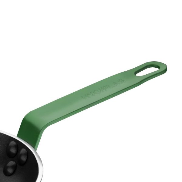 Hygiplas Non-Stick Teflon Aluminium Platinum Plus Frying Pan with Green Handle 200mm - Image 3