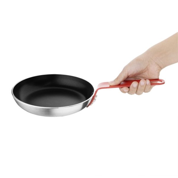 Hygiplas Non-Stick Teflon Aluminium Platinum Plus Frying Pan with Red Handle 200mm - Image 3