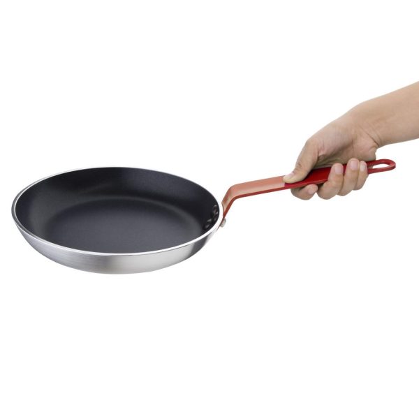 Hygiplas Non-Stick Teflon Aluminium Platinum Plus Frying Pan with Red Handle 240mm - Image 3