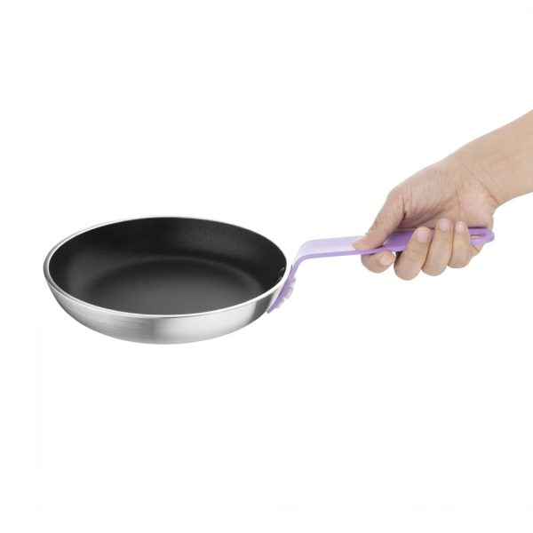 Hygiplas Non-Stick Teflon Aluminium Platinum Plus Frying Pan with Purple Handle 200mm - Image 3