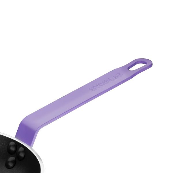 Hygiplas Non-Stick Teflon Aluminium Platinum Plus Frying Pan with Purple Handle 200mm - Image 4