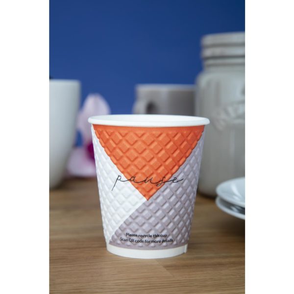 Huhtamaki Pause Disposable Coffee Cups Double Wall 256ml / 9oz (Pack of 925) - Image 7