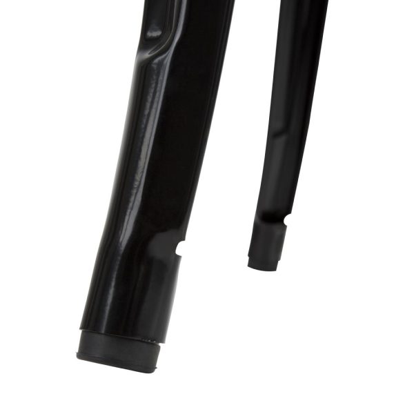 Bolero Bistro Bar Table with Wooden Top Black - Image 5