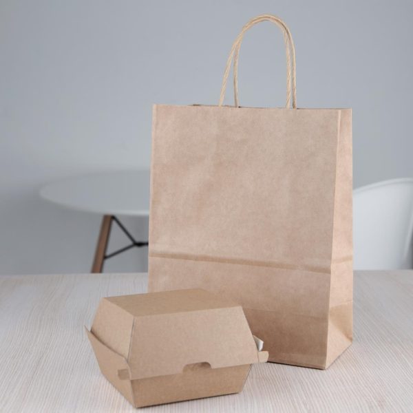 Fiesta Compostable Kraft Burger Boxes Small 105mm (Pack of 200) - Image 4