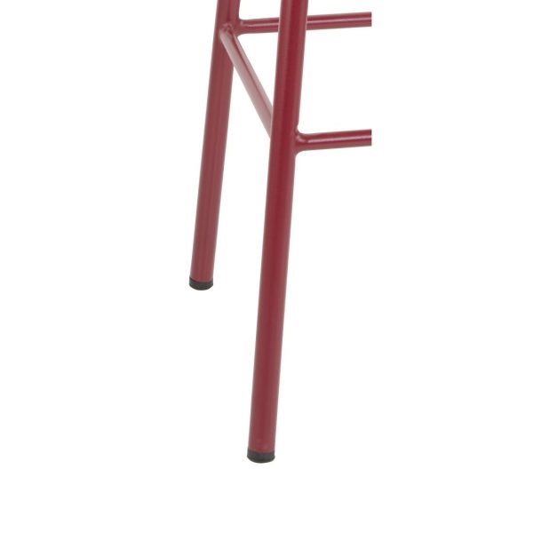Bolero Cantina High Stools with Wooden Seat Pad Wine Red (Pack of 4) - Image 4