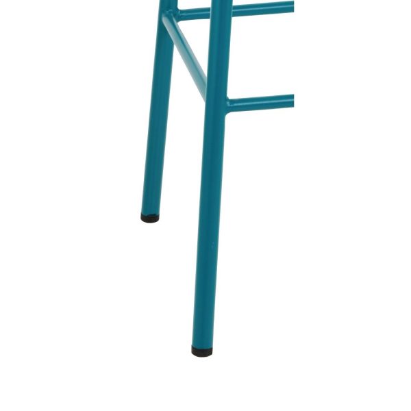 Bolero Cantina High Stools with Wooden Seat Pad Teal (Pack of 4) - Image 4