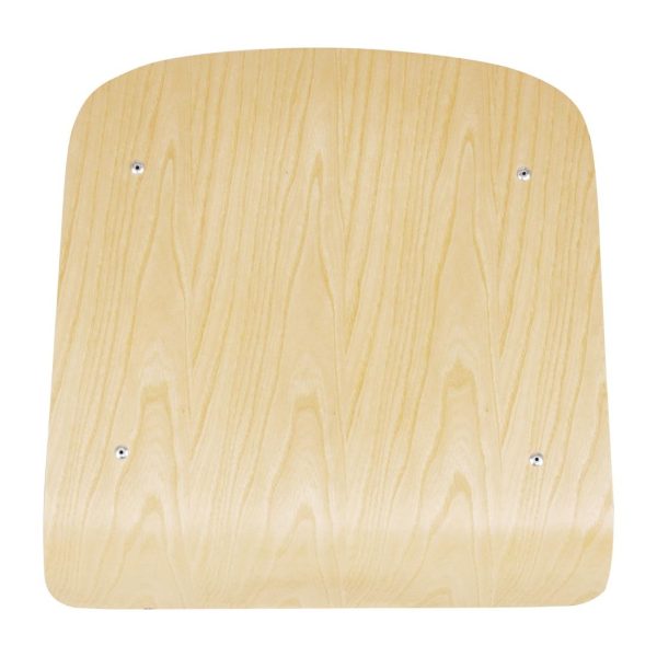 Bolero Cantina Side Chairs with Wooden Seat Pad and Backrest Wine Red (Pack of 4) - Image 5