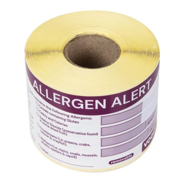 Vogue Removable Allergen Alert Food Labels (Pack of 250) - Image 3