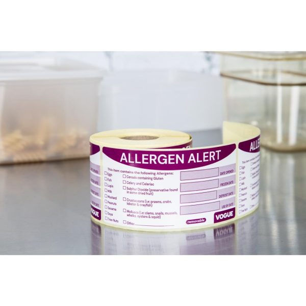 Vogue Removable Allergen Alert Food Labels (Pack of 250) - Image 5