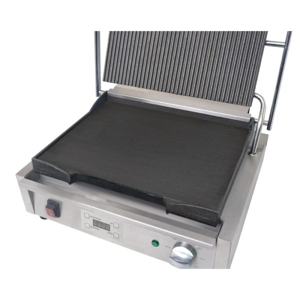 Buffalo Large Ribbed Top Contact Grill - Image 2
