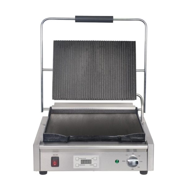 Buffalo Large Ribbed Top Contact Grill - Image 4