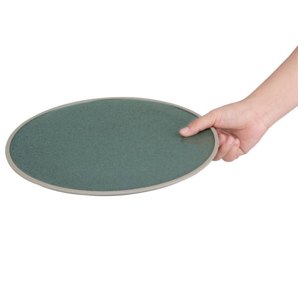 Olympia Anello Green Raw Edge Plates 285mm (Pack of 4) - Image 3