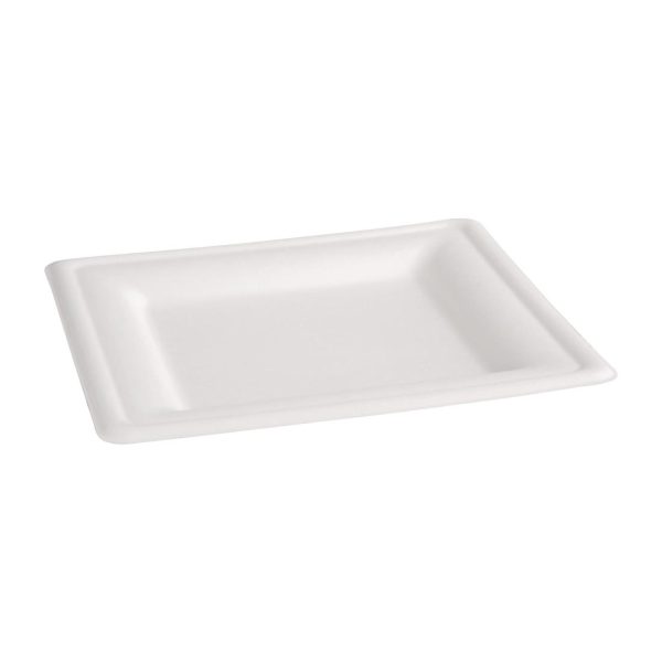 Fiesta Compostable Bagasse Square Plates 159mm (Pack of 50) - Image 3