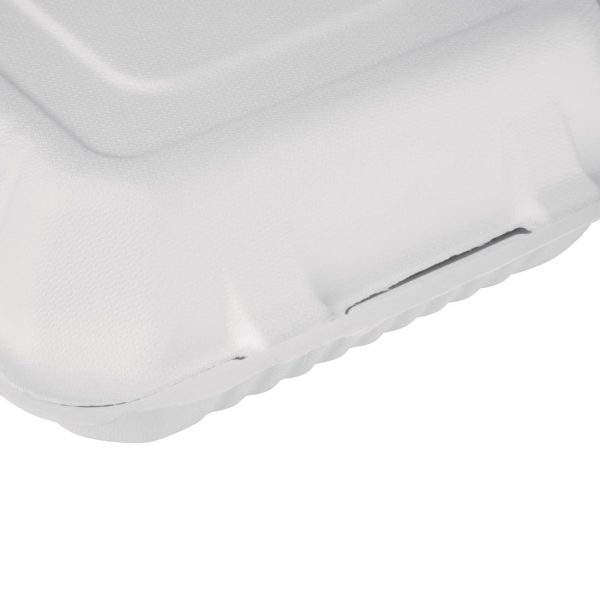 Fiesta Compostable Bagasse Hinged Food Containers 236mm (Pack of 200) - Image 5