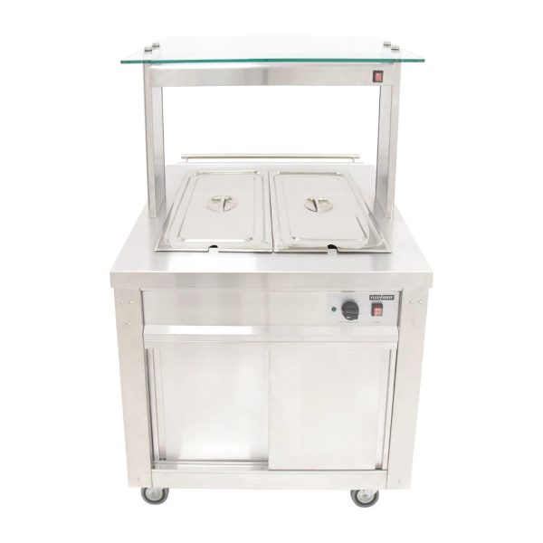 Parry Hot Cupboard with Dry Bain Marie Top and Quartz Heated Gantry FS-HB2PACK - Image 4