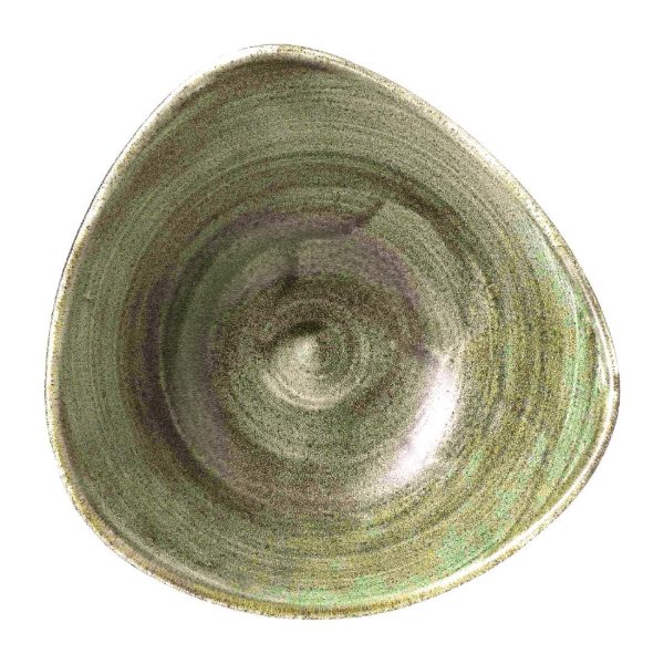 Churchill Stonecast Patina Lotus Bowl Burnished Green 178mm (Pack of 12) - Image 2