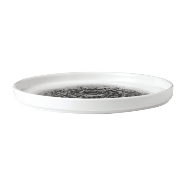 Churchill Raku Walled Plates Quartz Black 260mm (Pack of 6) - Image 2