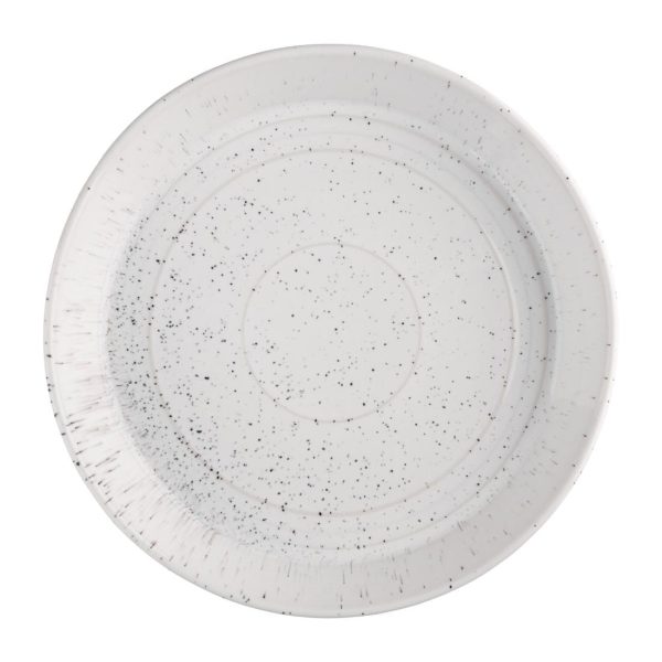 Olympia Cavolo White Speckle Flat Round Bowl - 220mm (Box 4) - Image 4