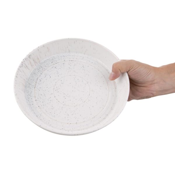 Olympia Cavolo White Speckle Flat Round Bowl - 220mm (Box 4) - Image 7