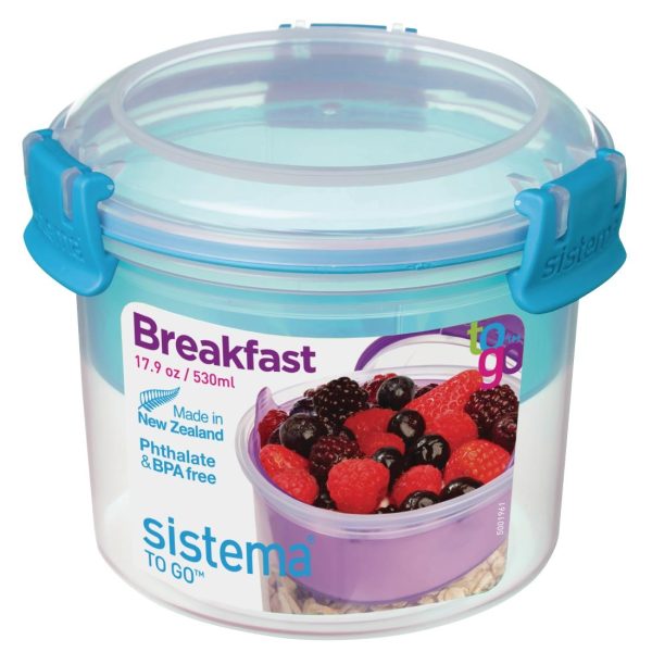 Sistema KLIP IT Dual Cereal and Yoghurt Container 530ml - Image 2