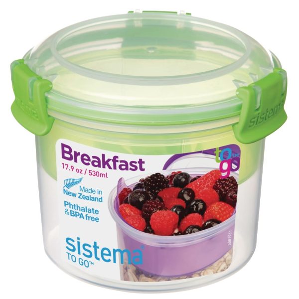 Sistema KLIP IT Dual Cereal and Yoghurt Container 530ml - Image 3