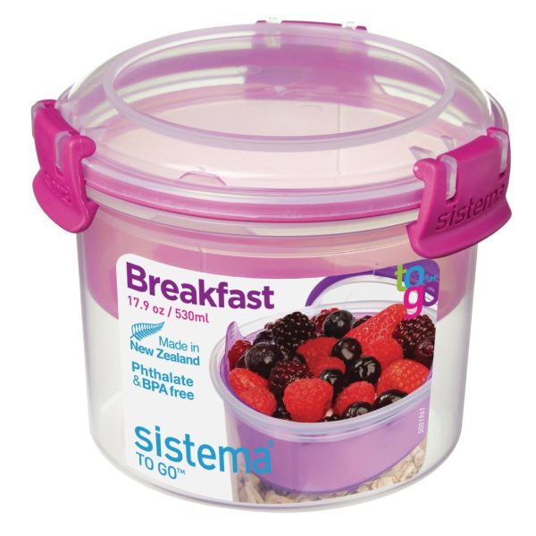 Sistema KLIP IT Dual Cereal and Yoghurt Container 530ml - Image 4