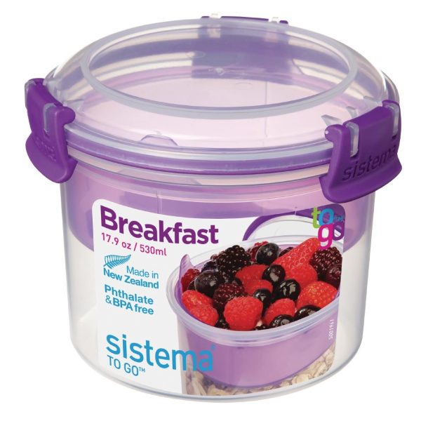 Sistema KLIP IT Dual Cereal and Yoghurt Container 530ml - Image 5