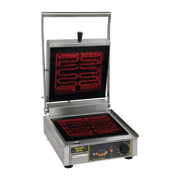 Roller Grill Premium VC FT Single Ribbed Contact Grill - Image 2