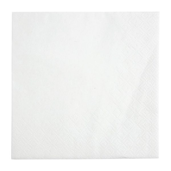 Fiesta Recyclable Cocktail Napkin White 24x24cm 2ply 1/4 Fold (Pack of 4000) - Image 2