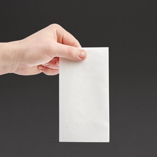 Fiesta Recyclable Lunch Napkin White 33x33cm 2ply 1/8 Fold (Pack of 2000) - Image 4