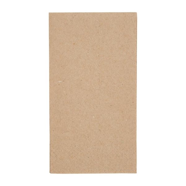 Fiesta Recyclable Recycled Lunch Napkin Kraft 33x33cm 2ply 1/8 Fold (Pack of 2000)