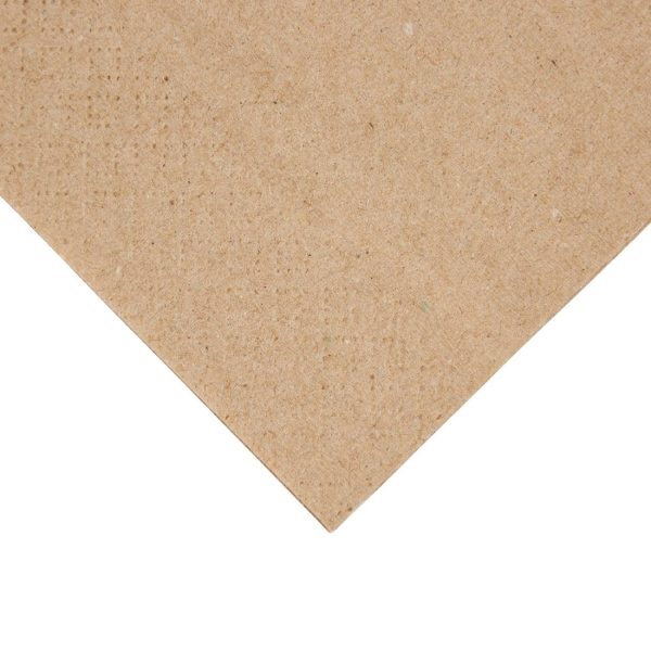 Fiesta Recyclable Recycled Lunch Napkin Kraft 33x33cm 2ply 1/8 Fold (Pack of 2000) - Image 2