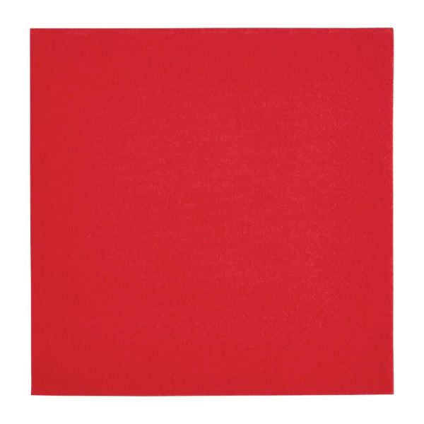 Fiesta Recyclable Dinner Napkin Red 40x40cm 2ply 1/4 Fold (Pack of 2000)